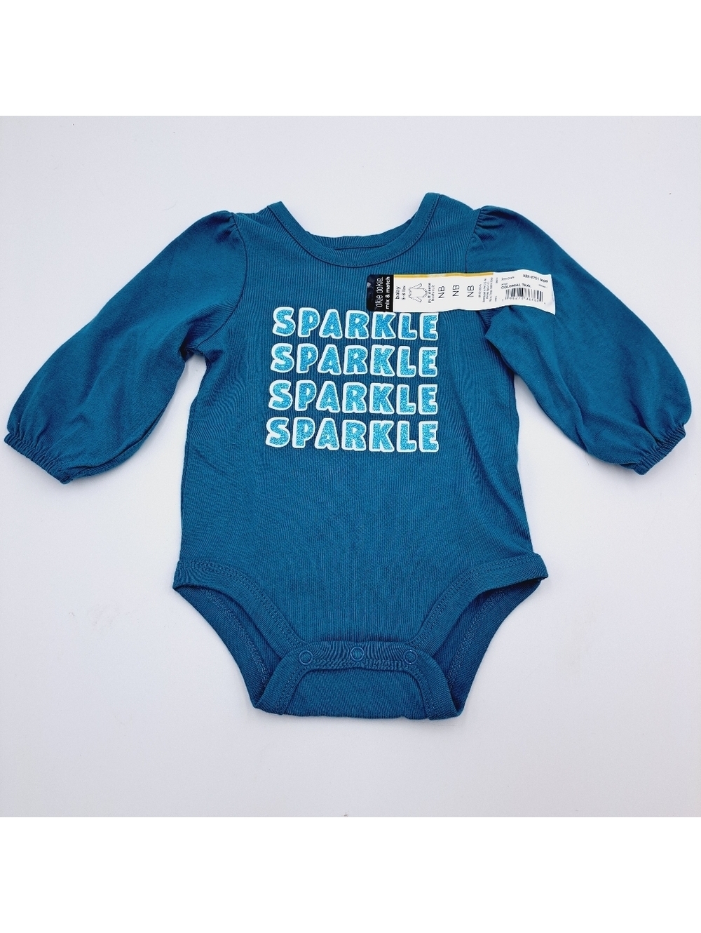 Sparkle Baby One Piece & Puffy Sleeves Size Newborn Holiday Baby Shower Dress Up